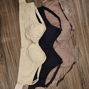 Kindred Bravely Bras - Cream, Black, and Brown Set Size M-Busty